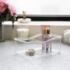 BINO ‘The Uniform’ 2 Compartment Makeup and Jewelry Organizer, Clear and Transparent Cosmetic Beauty Vanity Holder Storage