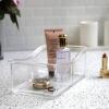 BINO ‘The Uniform’ 2 Compartment Makeup and Jewelry Organizer, Clear and Transparent Cosmetic Beauty Vanity Holder Storage