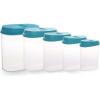 BINO 10-Piece Multi-Purpose Flip Lid Container Set – Kitchen Pantry Cereal & Dry Food Storage, Red
