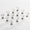 BINO 12-Pack Crystal Cabinet Knobs Drawer Pull Handles – 1.25″ Diameter (32mm), Satin Nickel – Dresser Knobs for Dresser Drawers Crystal Knobs and Pulls Handles