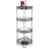 BINO 4-Tier Corner Spa Tower | ‘Lafayette’ Rust-Resistant | Bronze| Steel Corner Shower Organizer Stand | Decor | Bathroom Vanity Accessories and Display