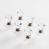 BINO 6-Pack Crystal Drawer Knobs – 1.25″ Diameter (32mm), Satin Nickel – Dresser Knobs for Dresser Drawers Crystal Knobs and Pulls Handles