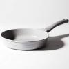 BINO Cookware Nonstick Frying Pan, 9.5 Inch – Matte Light Grey | THE WAVE COLLECTION | Premium Quality Nonstick Cast Aluminum Nonstick Pan Egg Pan Omelette Pan | Stay-Cool BAKELITE Handles | Non-Toxic