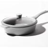 BINO Cookware Nonstick Saute Pan, 3.7 Quart – Matte Light Grey | THE WAVE COLLECTION | Premium Quality Nonstick Cast Aluminum Deep Frying Pan | Stay-Cool BAKELITE™ Handles | Non-Toxic