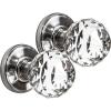 BINO Crystal Functional Interior Door Knobs Set – Satin Nickel – Crystal Door Knobs Interior Crystal Knobs Door Knob