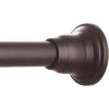 BINO ‘Doric’ Adjustable Shower Curtain Rod | Bronze | Aluminum | 42″-72″Rust-Proof | Bathroom Shower Tension Rod | Expandable