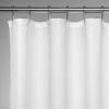 BINO ‘Herringbone’ Fabric- 70″x 72″- White Shower Curtain for Bathroom