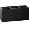 BINO Multi Purpose 3 Compartment Organizer – Makeup Container Organizers – Compartment Organizer for Makeup Brushes, Home and Office Supplies – Matte Marble(Matte Black)