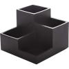 BINO Multi Purpose 4 Compartment Organizer – Make up Organizer for Vanity – Makeup Holders for Bathroom – Toiletry Organizers Countertop – Toothbrush and Bathroom Accessories Holder – Matte Marble(Matte Black)