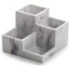 BINO Multi Purpose 4 Compartment Organizer – Make up Organizer for Vanity – Makeup Holders for Bathroom – Toiletry Organizers Countertop – Toothbrush and Bathroom Accessories Holder – Matte Marble(Matte Marble)