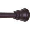 BINO Rust Proof Aluminum Tension Shower Curtain Rod – Bronze – 42″to 72″- Adjustable Bathroom Curtain Rod Shower Rod Tension Rod Pole Tension Shower Rod