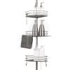 BINO Shower Caddy Shelf – Shower Rack – Shower Organizer Corner – Bathroom Shower Caddy – Shower Caddy Organizer – Bathroom Essentials – Holder Organizer – Shower Shelves (Brushed Nickel)