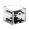 BINO THE MANHATTAN SERIES Acrylic Makeup Drawer Organizer- 4 Drawers | Clear Beauty Organizers and Storage| Cosmetic & Drawer| Home Organization| Jewelry Vanity Accessories(2 Drawer – Small)