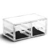 BINO THE MANHATTAN SERIES Acrylic Makeup Drawer Organizer- 4 Drawers | Clear Beauty Organizers and Storage| Cosmetic & Drawer| Home Organization| Jewelry Vanity Accessories(2 Drawer – Short)