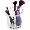BINO The Triad’ 3 Compartment Acrylic Makeup and Jewelry Organizer, Clear and Transparent Cosmetic Beauty Vanity Holder Storage, Clear(Clear)