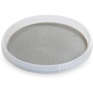 BINO 12-Inch Lazy Susan Turntable Spice Organizer, Frosted – Plastic Rotating Lazy Susan Organizer Tray for Kitchen Pantry, Refrigerator, Freezer, Cabinet, and Countertops