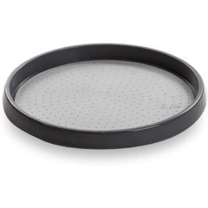 BINO 12-Inch Lazy Susan Turntable Spice Organizer, Grey – Plastic Rotating Lazy Susan Organizer Tray for Kitchen Pantry, Refrigerator, Freezer, Cabinet, and Countertops