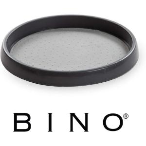BINO 9-Inch Lazy Susan Turntable Spice Organizer, Grey – Plastic Rotating Lazy Susan Organizer Tray for Kitchen Pantry, Refrigerator, Freezer, Cabinet, and Countertops