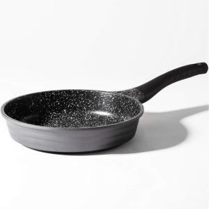 BINO Cookware Nonstick Frying Pan, 11 Inch – Matte Grey | THE WAVE COLLECTION | Premium Quality Nonstick Cast Aluminum Nonstick Pan Egg Pan Omelette Pan | Stay-Cool BAKELITE Handles | Non-Toxic