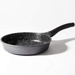 BINO Cookware Nonstick Frying Pan, 9.5 Inch – Matte Grey | THE WAVE COLLECTION | Premium Quality Nonstick Cast Aluminum Nonstick Pan Egg Pan Omelette Pan | Stay-Cool BAKELITE Handles | Non-Toxic