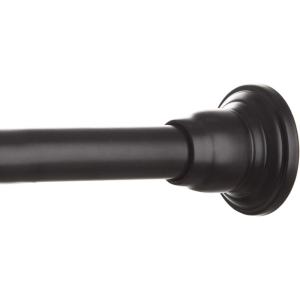 BINO ‘Doric’ Adjustable Shower Curtain Rod | Black | Aluminum | 42″-72″Rust-Proof | Bathroom Shower Tension Rod | Expandable