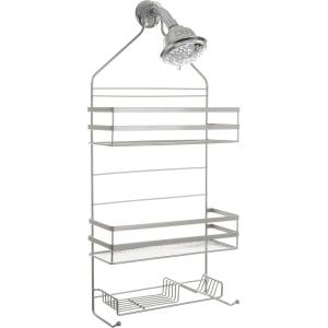 BINO ‘Lafayette’ Rust-Resistant Shower Caddy – Satin Silver – Bathroom Shower Caddy Over The Shower Head Shower Rack Shower Organizer Hanging Shower Caddy Shampoo Holder for Shower