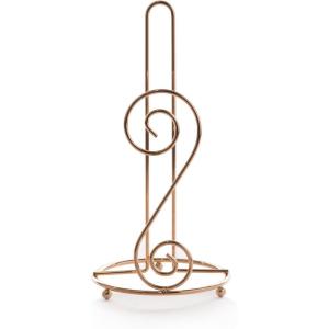 BINO ‘Orchid’ Paper Towel Holder, Gold – Free Standing Decorative Easy Tear Kitchen Paper Towel Roll Dispenser