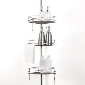 BINO Shower Caddy Shelf – Shower Rack – Shower Organizer Corner – Bathroom Shower Caddy – Shower Caddy Organizer – Bathroom Essentials – Holder Organizer – Shower Shelves (Rounded)