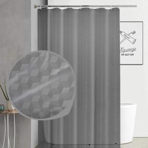 BINO Shower Curtain Liner, Grey – 70″x 72″- Mildew Resistant Antimicrobial PEVA 8G Shower Curtains for Bathroom Clear Shower Liner