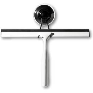 BINO Shower Squeegee for Shower Glass Door – Matte White – Shower Squeegee for Shower Doors Bathroom Squeegee for Shower Door Squeegee Small Squeegee Shower Squeegee with Suction Cup
