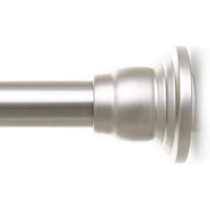 BINO Tension Shower Curtain Rod Heavy Duty Alloy Steel | Brushed Nickel Finish | Adjustable from 42″to 72″| Perfect for Bathroom, Room Divider & Long Rack Accessories