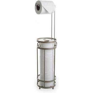 BINO ‘The Glacier’ Free Standing Toilet Paper Holder, Nickel