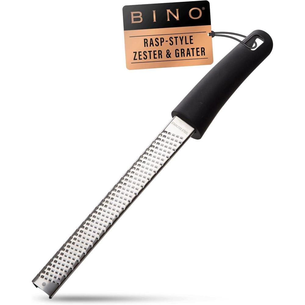 image:imageBINO Stainless Steel RaspStyle Grater  Parmesan Grater  Zester Tool  Kitchen Handheld Graters  Culinary Tools  Lemon amp Orange Zester  Spice Grater  Cooking amp Baking Utensils amp Accessories