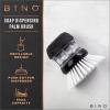 BINO | Soap Dispenser Palm Brush | Round Dish Brush | Scrub Dishes | Wash Dishes | Dish Scrubber | Nylon Scrubber with Refillable Design | Household Cleaning | Dishwashing Supplies