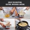 BINO 2-Piece Egg Whisk Set – 10 Inch | Thick Wire Balloon Whisk Set | Manual Egg Beater | Pancake Whisk | Kitchen Whisks for Cooking & Baking | Kitchen Utensils Whisking & Stirring | Kitchen Tools