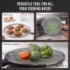 BINO 2-Piece Stainless Steel Splatter Screen with Handle Set – Black | Oil & Grease Skillet Guards | Bacon Screen Splash Protector | Frying Screen | Mesh Splatter Screen | Kitchen Cookware Essentials