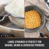 BINO 2-Piece Stainless Steel Strainers with Handle Set – Black | Food Strainer Set | Sifter Strainer | Flour Sifting | Baking Sifters | Kitchen Strainers with Handle | Sieve Baking | Cooking Strainer