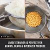 BINO 2-Piece Stainless Steel Strainers with Metal Handle Set | Food Strainer Set | Sifter Strainer | Flour Sifting | Baking Sifters | Kitchen Strainers with Handle | Sieve Baking | Cooking Strainer