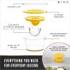 BINO Citrus Juicer and Zester | Hand Press Manual Juicers for Squeezing Fruit | Juicing Limes & Oranges | Lemon Squeezer | Citrus Squeezer | Hand Juicer | Manual Juicer | Juicing Tool | Kitchen Tool