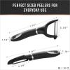 BINO Stainless Steel 2-Piece Peeler Set – Dark Grey | 1-Piece Y-Shaped + 1-Piece Swivel l Multifunctional Kitchen Grip Peelers | Fruits & Vegetables Peelers | Hand Peelers | Kitchen & Cooking Prep