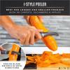 BINO Stainless Steel 2-Piece Peeler Set – Dark Grey | 1-Piece Y-Shaped + 1-Piece Swivel l Multifunctional Kitchen Grip Peelers | Fruits & Vegetables Peelers | Hand Peelers | Kitchen & Cooking Prep