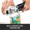 BINO Stainless Steel Can Opener – Speckled Black | Bottle Opener Manual | HandHeld Can Opener | Utility Can Opener | Can Opener with Sharp Blades Smooth Edge | Hand Can Opener | Kitchen Accessories
