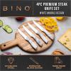 BINO 4-Piece Stainless Steel Steak Knife Set – Marble | Small Knives | Sharp Knife Set | Meat Knife Set | Kitchen Dinner Knives | Cutting Knives | Non-Stick & Rust-Resistant Dinner Knives
