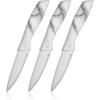 BINO 3-Piece Stainless Steel Paring Knife Set – Marble | Small Kitchen Knife Set with Good Grip | Peeling Knife | Cutting Knife | Sharp for Cooking Vegetables & Fruits | Utility Knife Kitchen