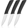 BINO 3-Piece Stainless Steel Paring Knife Set – Speckled Black | Small Kitchen Knife Set with Good Grip | Peeling Knife | Cutting Knife | Sharp for Cooking Vegetables & Fruits | Utility Knife Kitchen
