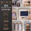 BINO | Woven Plastic Basket | XS (Black), 5-Pack | THE JUTE COLLECTION | Home Organization, Space – Saving Storage, Stylish Design | Jute Basket | Plastic Storage Basket(Natural)