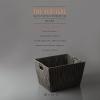 BINO 2 Pack Woven Resin Basket Organizer – Shelf Organizer with Built-in Carry Handles, Medium – Dark Grey