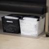 BINO Woven Plastic Storage Basket (Black, 3PK-L)