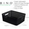 BINO Woven Plastic Storage Basket (Black, 4PK-M)