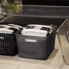 BINO Woven Plastic Storage Basket (Grey, 3PK-L)